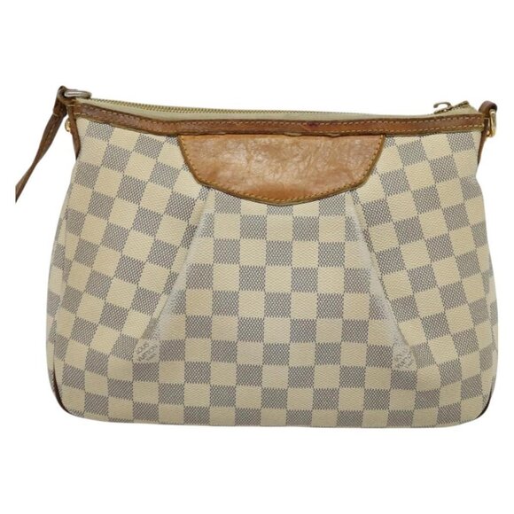 LOUIS VUITTON Damier Azur Siracusa PM Shoulder Bag N41113 LV Auth 119000 - Picture 3 of 16